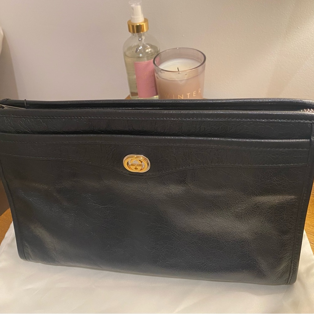 Vintage Leather Morpheus Gucci Clutch